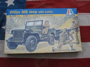 Italeri 314  WILLY\'S JEEP + 3 U.S.Marines